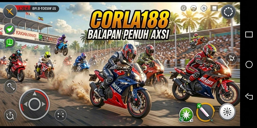Tampilan aksi balapan intens dalam CORLA188 yang memukau dan seru.