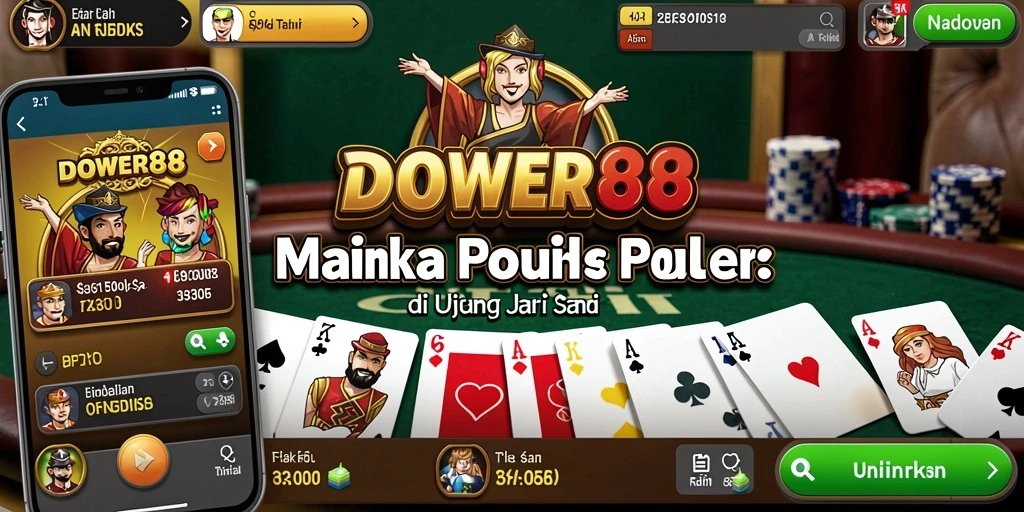Tampilan gameplay Poker yang mengasyikkan di DOWER88.