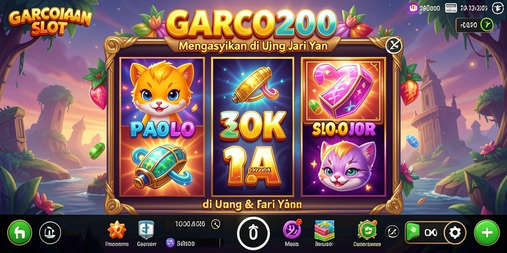 Tampilan menarik dari gameplay Slot GARCO200 yang menampilkan antarmuka user-friendly.