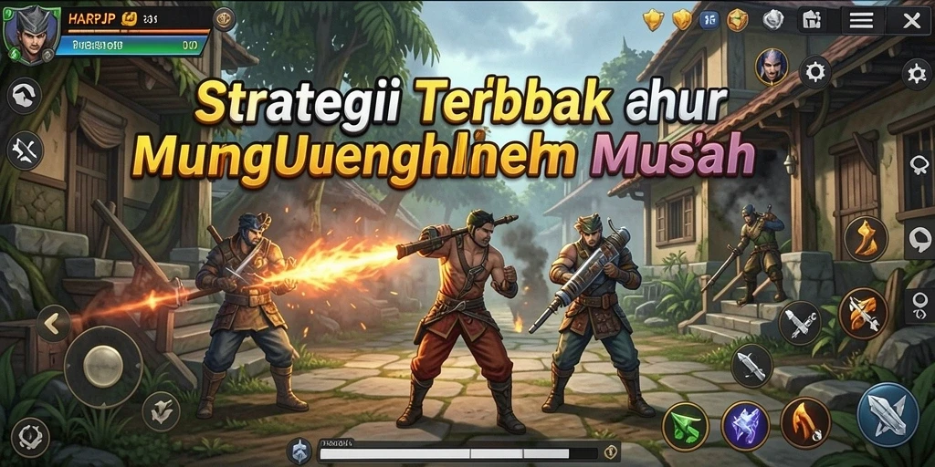 Screenshot gameplay HARAPJP menunjukkan taktik perang yang mendebarkan.