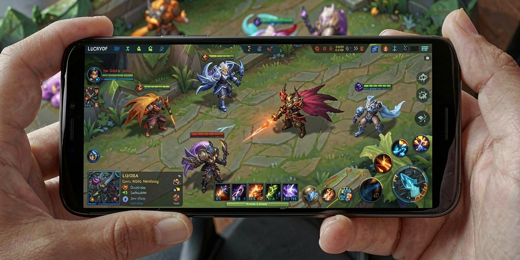 Tampilan gameplay LUCKYDF yang penuh aksi dan strategi.