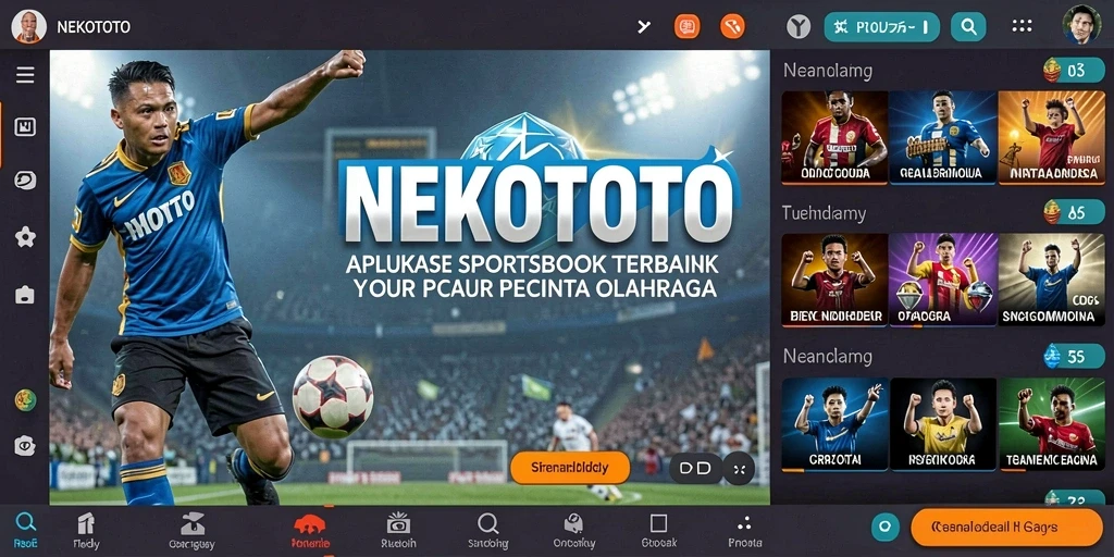 Tampilan menarik dan intuitif dari gameplay aplikasi Sportsbook NEKOTOTO.
