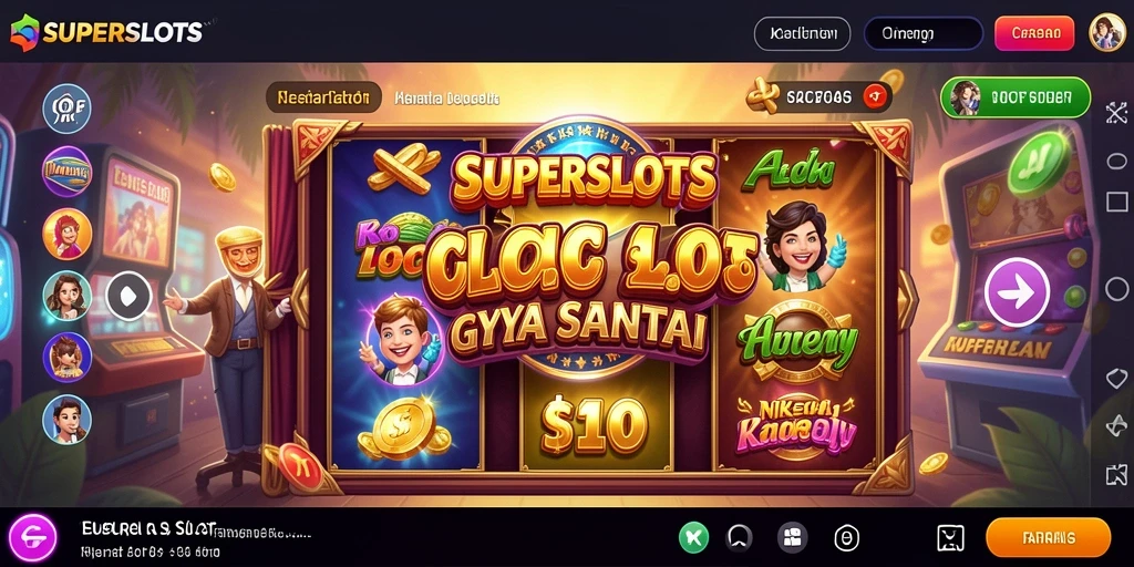 Tampilan gameplay menarik dan penuh warna dari SUPERSLOTS.