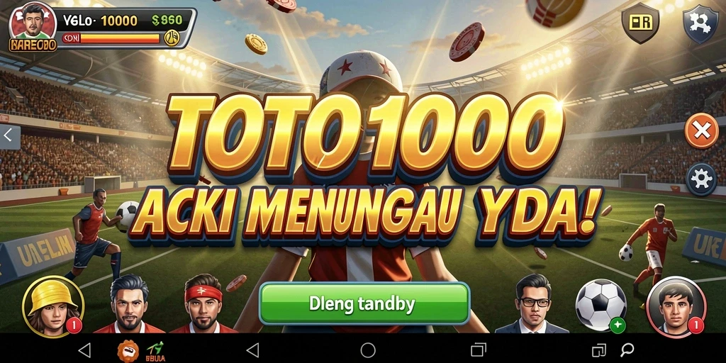 Tampilan gameplay seru dan penuh aksi di TOTO1000.