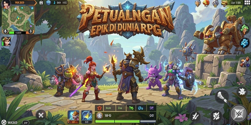 Screenshot gameplay WA369 menampilkan karakter beraksi dalam pertempuran seru.