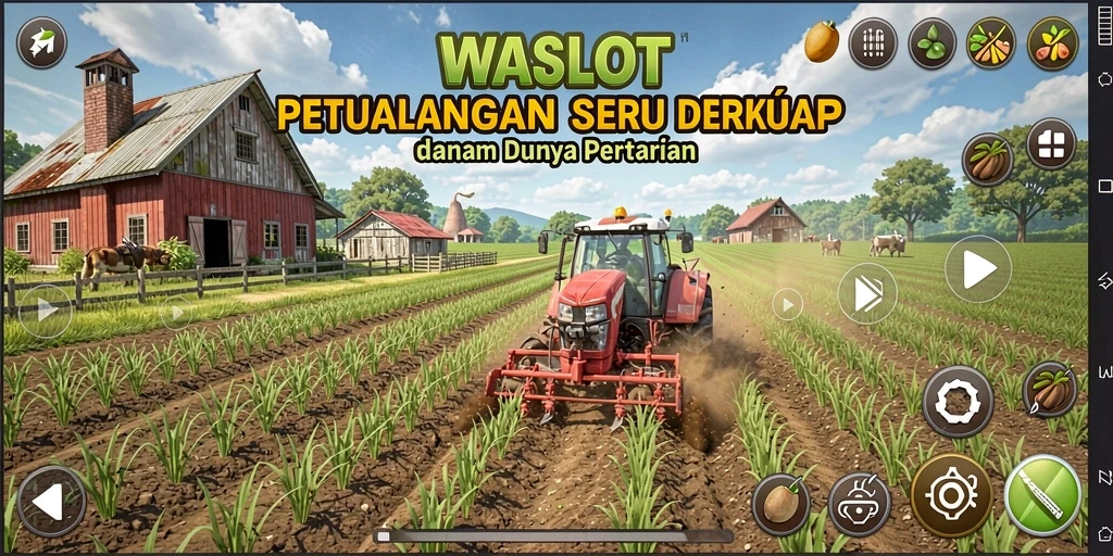 Tangkapan layar menampilkan gameplay seru mengelola ladang pertanian.